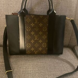 Louis Vuitton Black and Brown Monogram Shoulder Bag